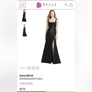Bella Bridesmaids BB135 Black dress